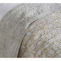 Chai Latte Block Print Bedspread - thumbnail 3
