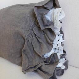 Bella Double Ruffle Cushion Cover - thumbnail 4