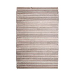 Pink & White Woven Wool Rug