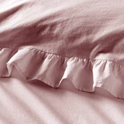 Romance Ruffle Cotton Bed Linen Set in Provence Lavender (King Set) - thumbnail 3