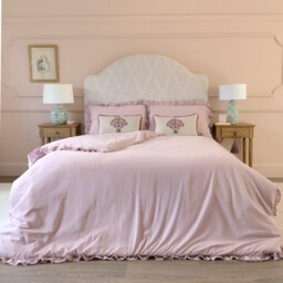 Romance Ruffle Cotton Bed Linen Set in Provence Lavender (King Set) - thumbnail 4