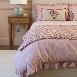 Romance Ruffle Cotton Bed Linen Set in Provence Lavender (King Set) - thumbnail 5