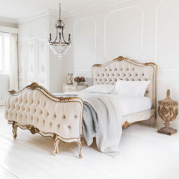 Palais Royal Avenue Linen Upholstered Bed (Superking)