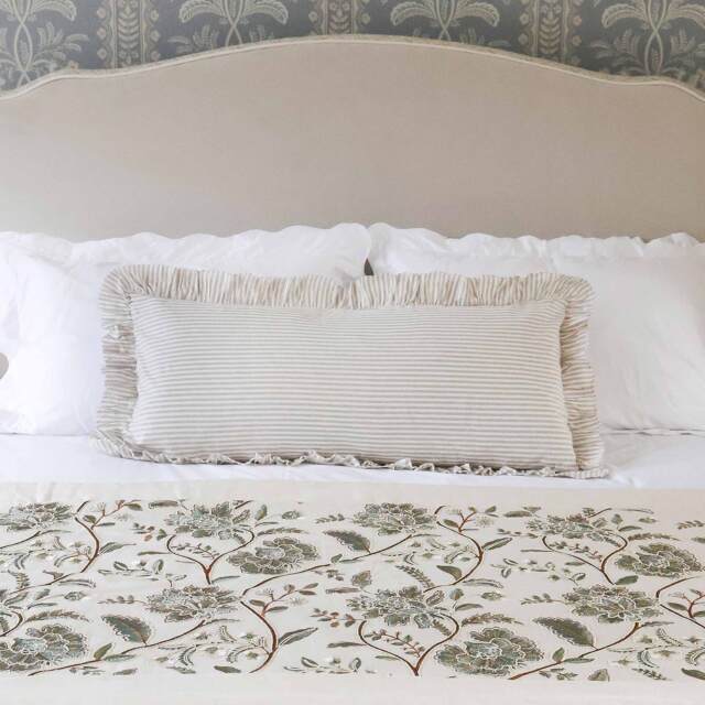 Ruffles & Lines Long Lumbar Cushion - image 1