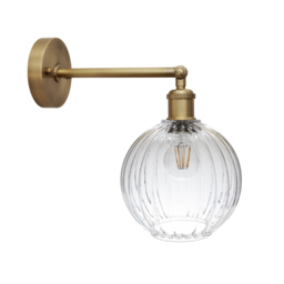 Henley Fluted Glass Globe Wall Light - thumbnail 4