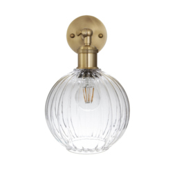 Henley Fluted Glass Globe Wall Light - thumbnail 5