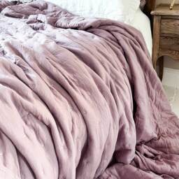 Peachskin Quilted Bedspread in Lilac Pink (Bedspread) - thumbnail 2