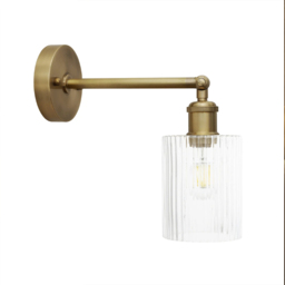 Henley Cylinde Petite Ribbed Glass Wall Light - thumbnail 3
