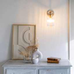 Henley Cylinde Petite Ribbed Glass Wall Light - thumbnail 2