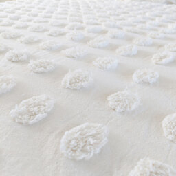 Haze Tufted 100% Cotton Duvet Cover Set in White (King Set) - thumbnail 3