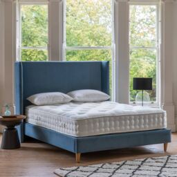 Marquess Blue Velvet Bed (King Size Bed) - thumbnail 4
