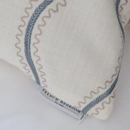 Embroidered Waves Blue Boudoir Cushion - thumbnail 5