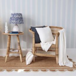 La Bohème Table Lamp with Blue Floral Lampshade - thumbnail 5