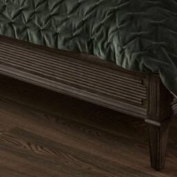 Gustavian Dark Wood Upholstered Bed with Low Footboard (Super King Size Bed) - thumbnail 5