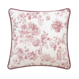 French Toile Berry Cushion - thumbnail 1