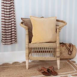 Mélange Velvet Cushion in Lemon Drop - thumbnail 2