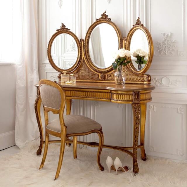 green emerald velvet dress LXV Style Dressing Table – La Maison London main image 0