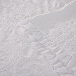 Le Sojourn Ruffle Bedspread in White - thumbnail 1
