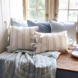 Florence French Blue Square Cushion Cover - thumbnail 1