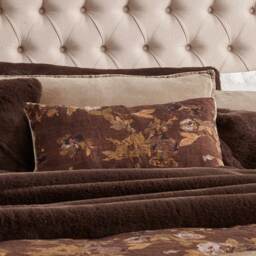 Autumn Nook Large Brown Floral Cushion - thumbnail 3