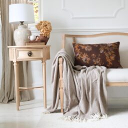 Autumn Nook Large Brown Floral Cushion - thumbnail 2