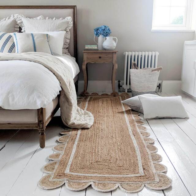 Sundar Scallop White Jute Runner - image 1