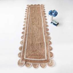 Sundar Scallop White Jute Runner - thumbnail 4