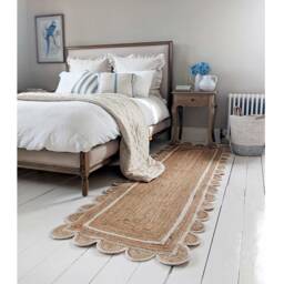 Sundar Scallop White Jute Runner - thumbnail 3