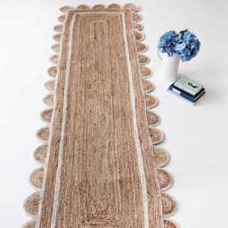 Sundar Scallop White Jute Runner - thumbnail 2