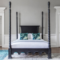 Sassy Boo Boudoir Majestic Black 4-Poster Bed (Superking) - thumbnail 2