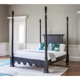 Sassy Boo Boudoir Majestic Black 4-Poster Bed (Superking) - thumbnail 4