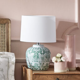 Botanical Olive Ceramic Table Lamp - thumbnail 1