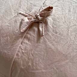 Peachskin Large Quilted Cushion Cover in Petal Pink - thumbnail 2