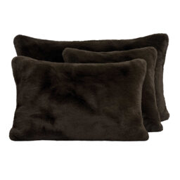 Cosy Cosset Brown Faux Fur Cushion (Large)