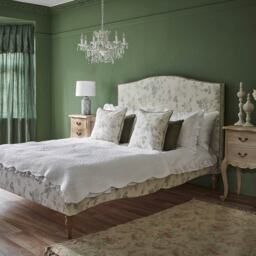 Tumbling Roses Linen Upholstered Bed (Double Bed) - thumbnail 3