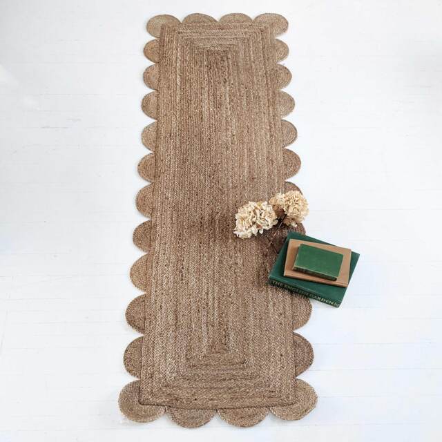 Sundar Scallop Natural Jute Runner - image 1