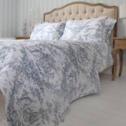 Country Toile Blue Bedspread (Medium) - thumbnail 5