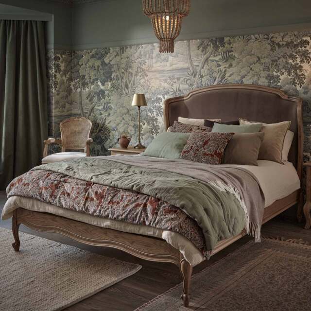 Love Story Cocoon Upholstered Bed in Mole Velvet (Large Emperor Bed) - image 1