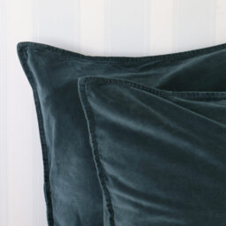 Mélange Velvet Cushion in Historic Blue - thumbnail 5