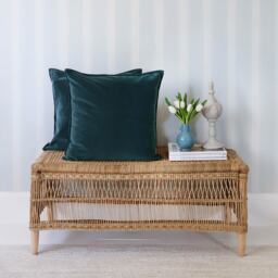 Mélange Velvet Cushion in Historic Blue - thumbnail 3