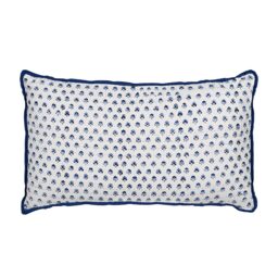 Indigo Flowers Cotton Cushion - thumbnail 1