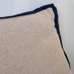 Indigo Flowers Cotton Cushion - thumbnail 4