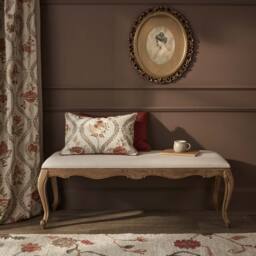 Love Story Oatmeal Linen Bench - thumbnail 1