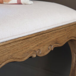 Love Story Oatmeal Linen Bench - thumbnail 5