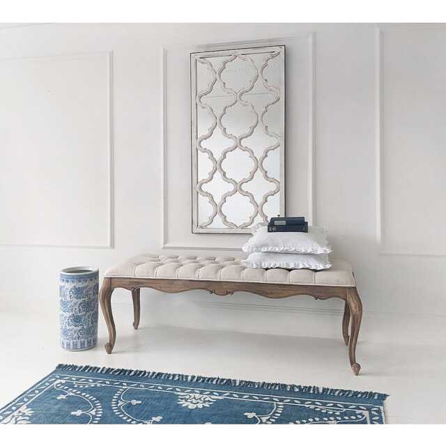 Whitewash Trellis Mirror