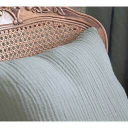 Morning Lark Cushion, in Sage Green - thumbnail 2