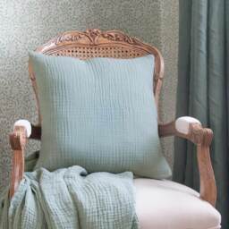 Morning Lark Cushion, in Sage Green - thumbnail 3
