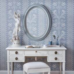 Frenchie Blue Grey Wall Mirror - thumbnail 1