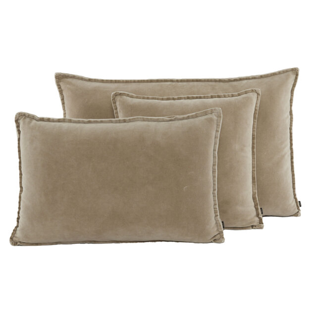 Velvet Cushion in Oatmeal (Square) - image 1