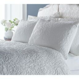 Joyous Jacquard White Bed Linen Set (King Set)